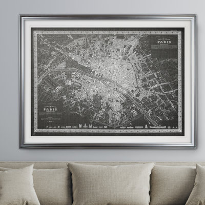 « rétro paris map map », impression