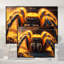Single Picture Frame LED Illuminated Wall Art Wall Art on Glass / Aluminium-126591067
