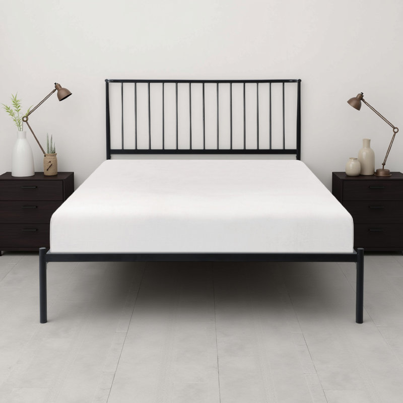 Aynsley Metal Platform Bed, Black, Full