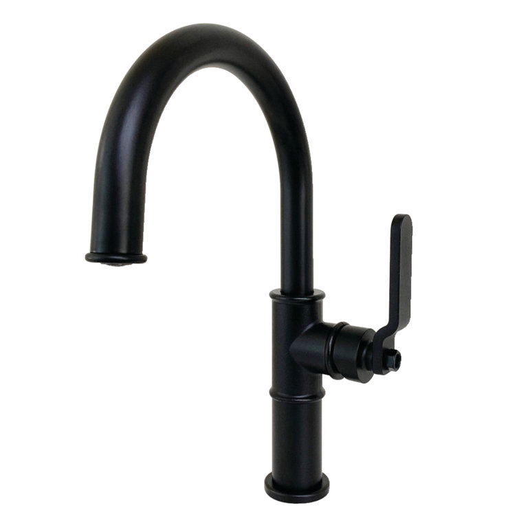 Kingston Brass Whitaker Single-Handle 1-Hole Deck Mount Bathroom Faucet with Push Pop-Up
