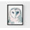 Art mural Silas Owl Vet Office, ferme au-dessus d'une cheminée, cadeau animal sauvage pour impression de grand-mère, décor de chambre d'enfant