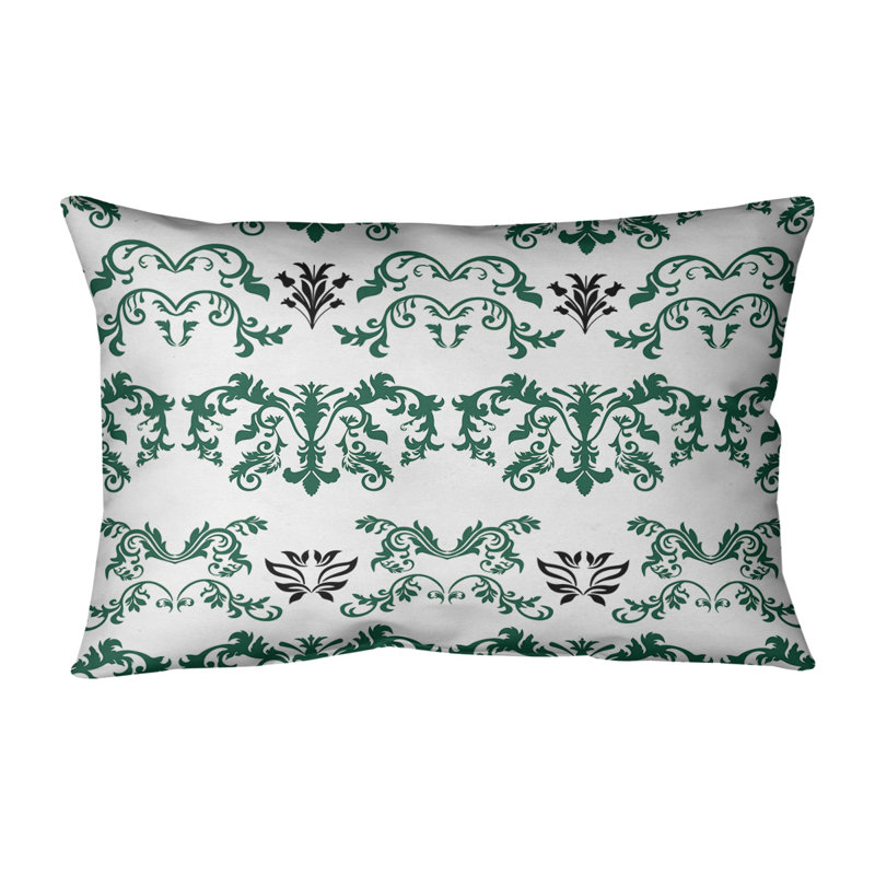 Housse de coussin Football Baroque, Polyester sergé, Vert Gotham / blanc / noir furtif