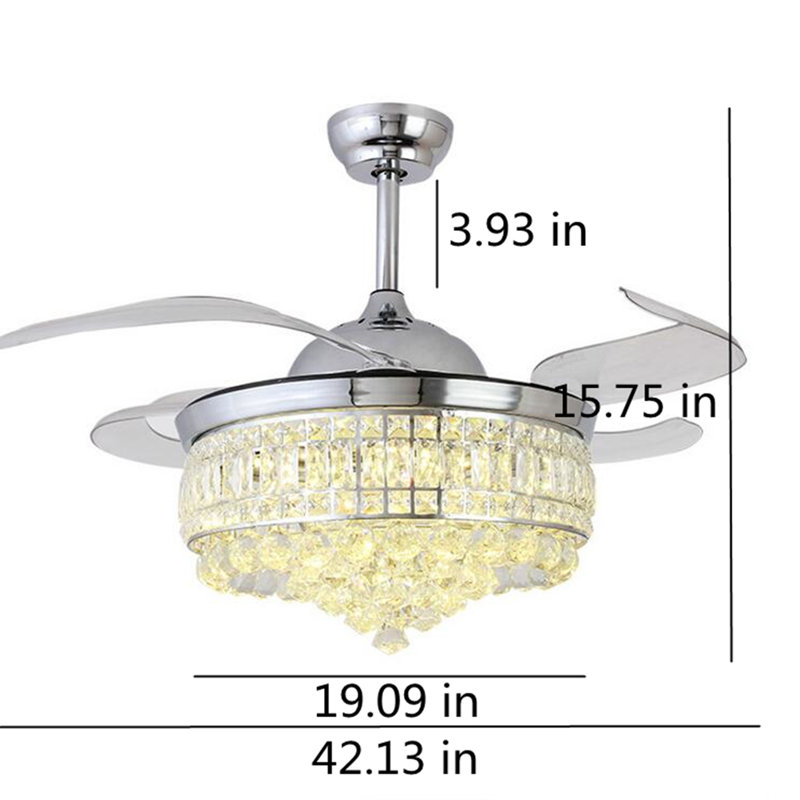 Aoting 42'' Ceiling Fan with LED Lights