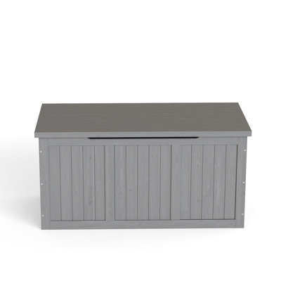 67 Gallon Outdoor Wooden Deck Box Solid Wood Storage Box Seat & Table Top for Patio Furniture Cushions, Pool Toys & Garden Tools by shinyswan