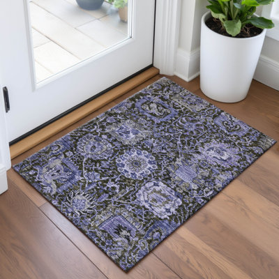 Premium Machine Washable Elize AMF1320 Damask Rug