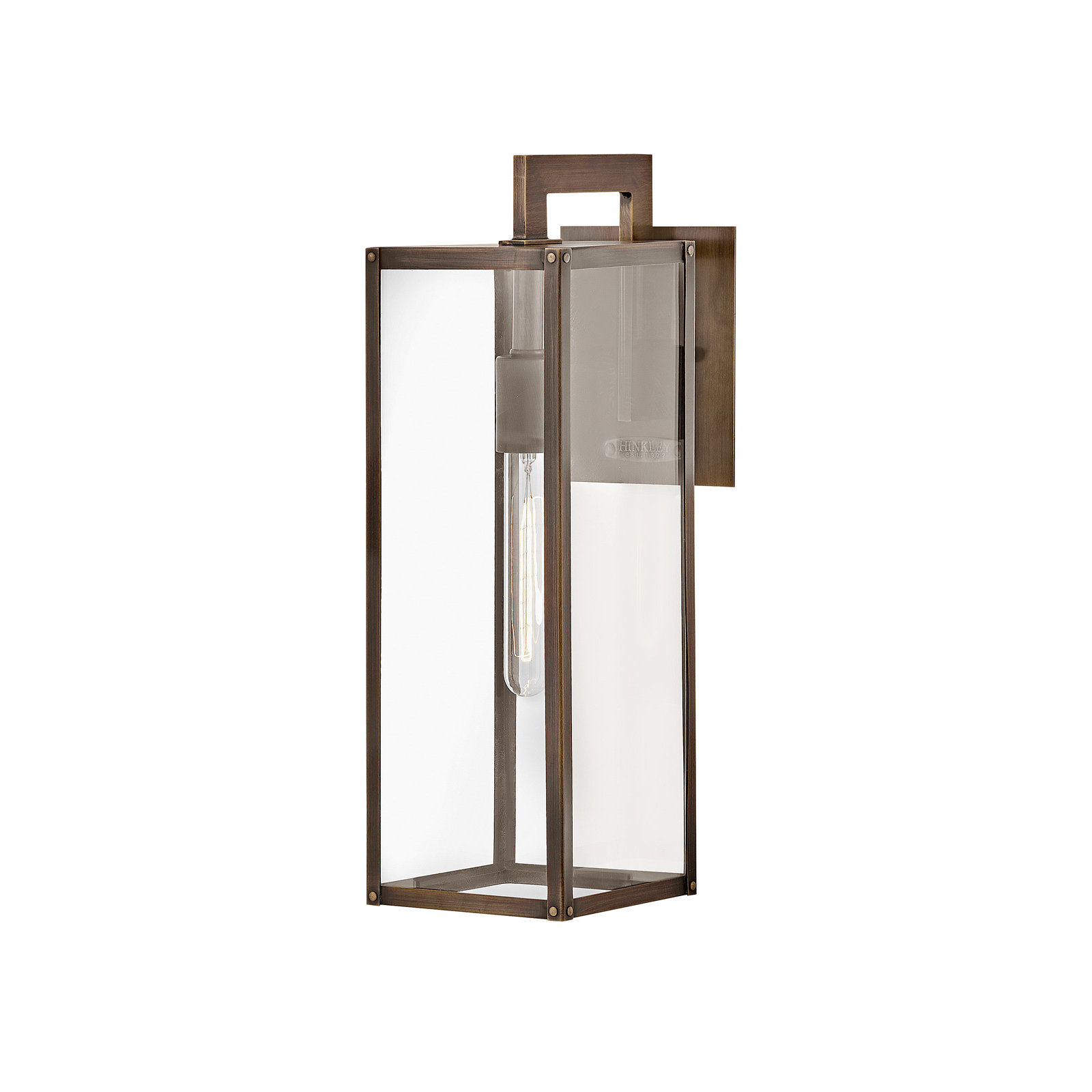 Caliana Single Light Outdoor Wall Light, Burnished Bronze, 18.5" H x 6" W x 9" D