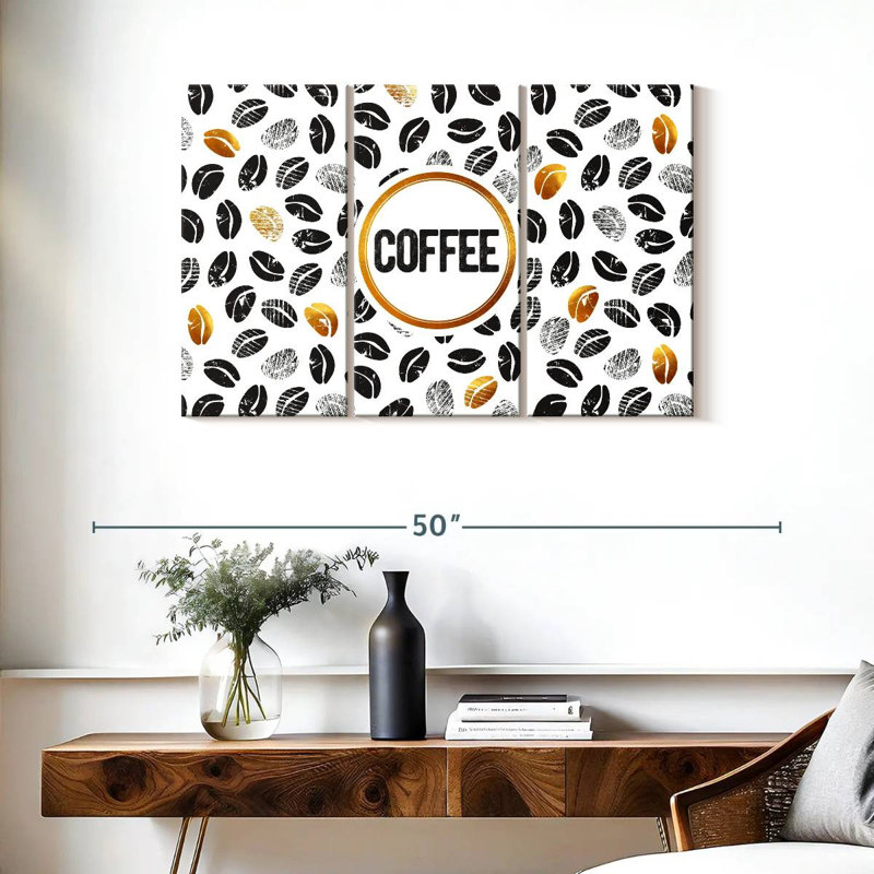 Tergel Numerous Coffee Beans, 24" H x 38" W