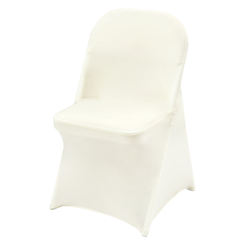Ivory Stretch Spandex Chair Covers for Dining and Events
