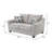 3-piece Boucle Upholstered Sofa Set Light Grey