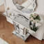Console en miroir à miroir de 43 po avec pieds courbés et miroir