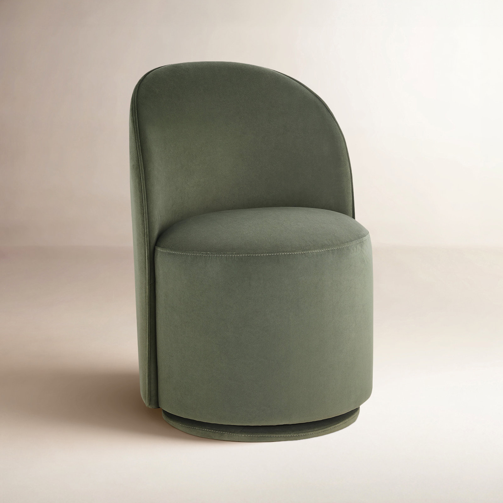 Sharlene Swivel Dining Chair, Soren Olivine Performance Velvet
