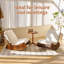 Chaise berçante confortable, fauteuil oscillant rembourré de haute qualité, structure en bois massif, chaise de lecture d'appoint parfaite pour les environnements multiples pour la chambre à coucher, le salon et la chambre de bébé