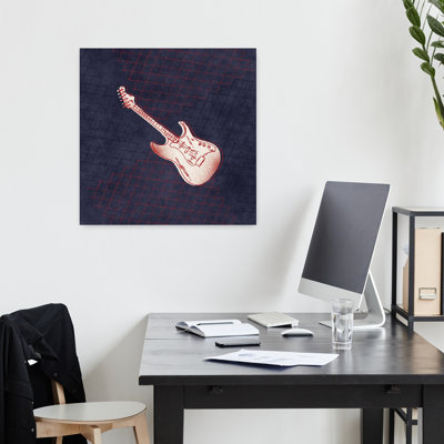 Guitare à bascule, art abstrait rétro