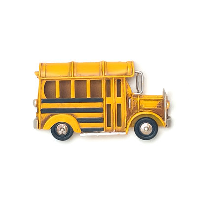 Metal School Bus Fridge Magnet