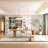 78.7''H X 78'' W White Symmetrical Combination Bookcase With 3-Cabinet And Louvered Doors