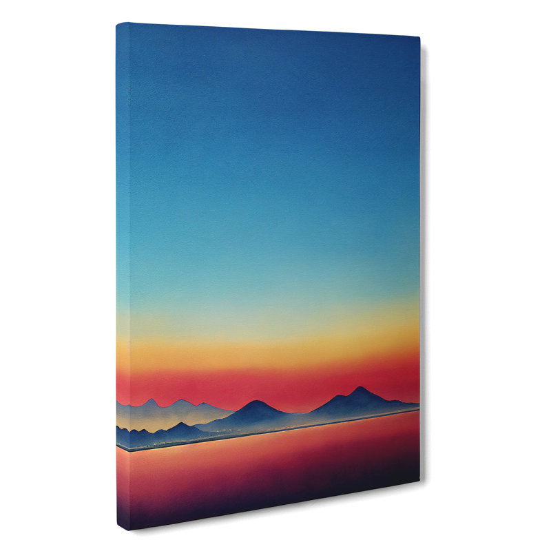 Watercoloured Mountain Landscape No.5 - Wrapped Canvas, 50cm H x 35cm W x 3cm D