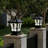 Vintage Solar Outdoor Post Light With Remote, Waterproof Lantern With 4 Color Modes, E26 Base-920956993