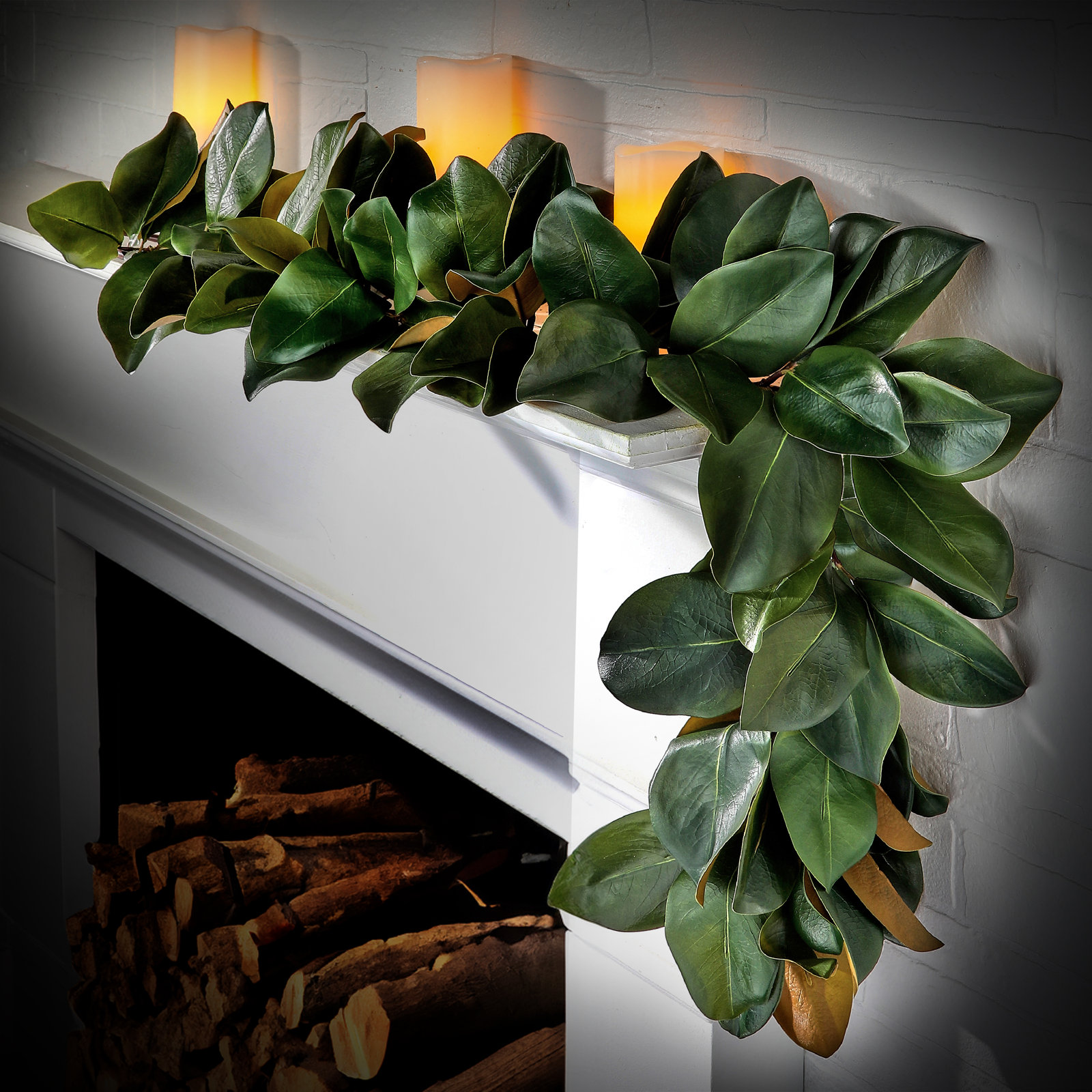 48'' in. Faux Magnolia Leaf Garland