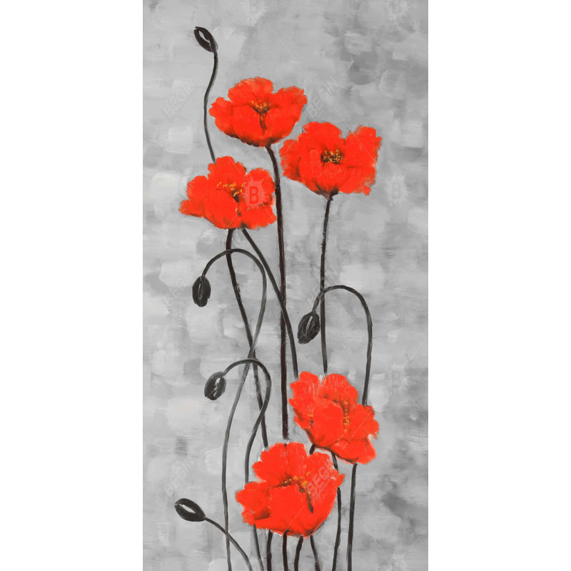 Long stem flowers - 15.75"x31.50" Desk mat