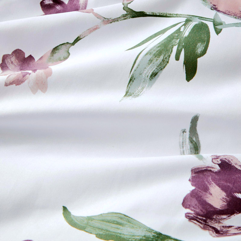 Polyester Comforter, King Comforter + 2 Pillowcases, Mauve Floral