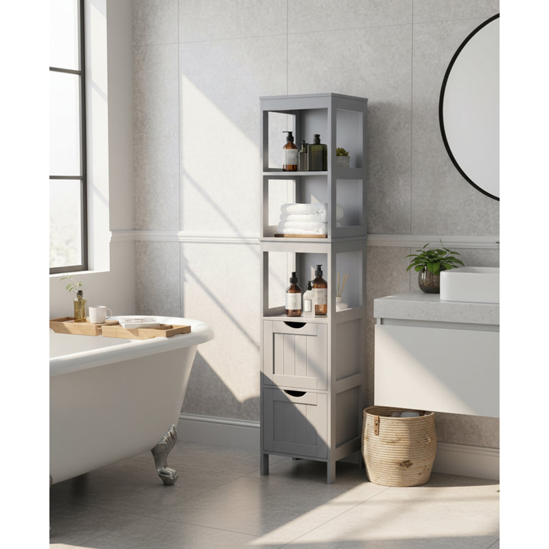 Freestanding Bathroom Cabinet, Grey
