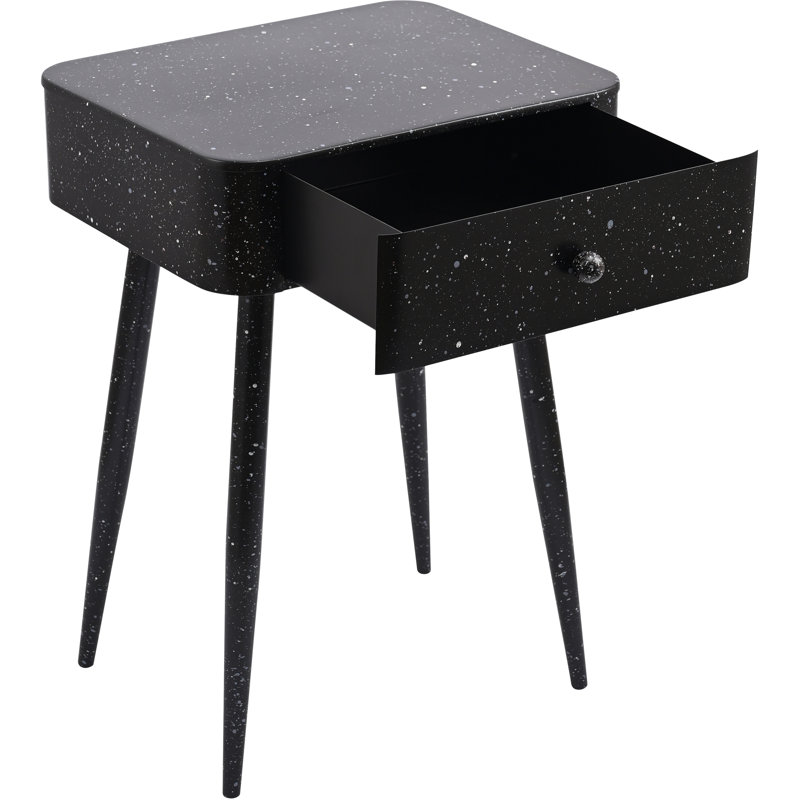 Table de chevet 1 tiroir Rylan, Noir