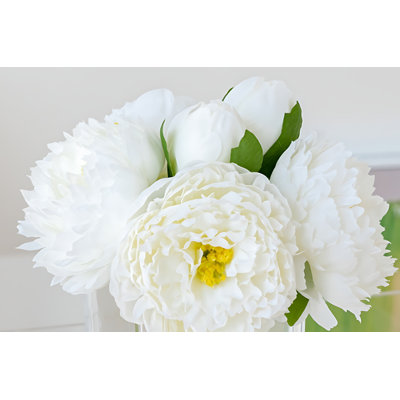 Bouquet de fleurs aromatiques - Fleurs artificielles de pivoine pour arrangements floraux décoratifs, centre de table