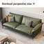Causeuse-coussin standard en cuir véritable vert-1167031084