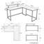 L-Shaped Metal Base Computer Desk