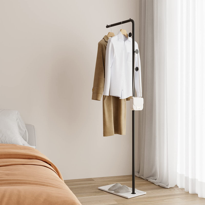 Moesley Metal Freestanding Coat Rack, Black