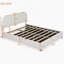 Lit plateforme tapissier Teddy avec système de rangement hydraulique -1817577985