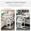 Bureau debout mobile, hauteur réglable 31,5 pouces