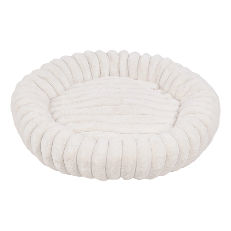 Faux Fur Pet Bed, 60cm W x 60cm D, White