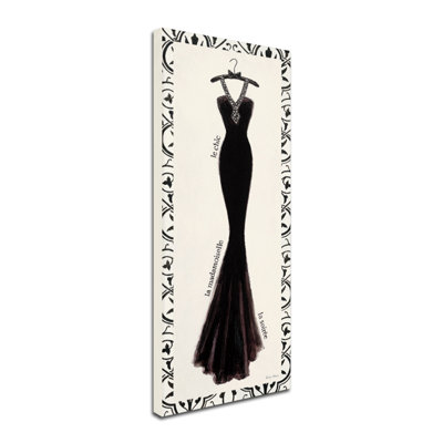 «Couture Noir III with Border» par Emily Adams, reproduction d'art sur toile tendue