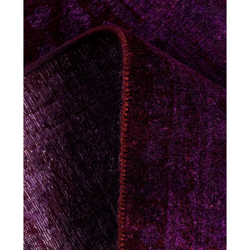 Overdyed One-of-a-Kind 2' 7" X 11' 4" Hand Knotted Area Rug