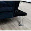 Futon à 2 places en microfibre bleu marine contemporain convertible en lit