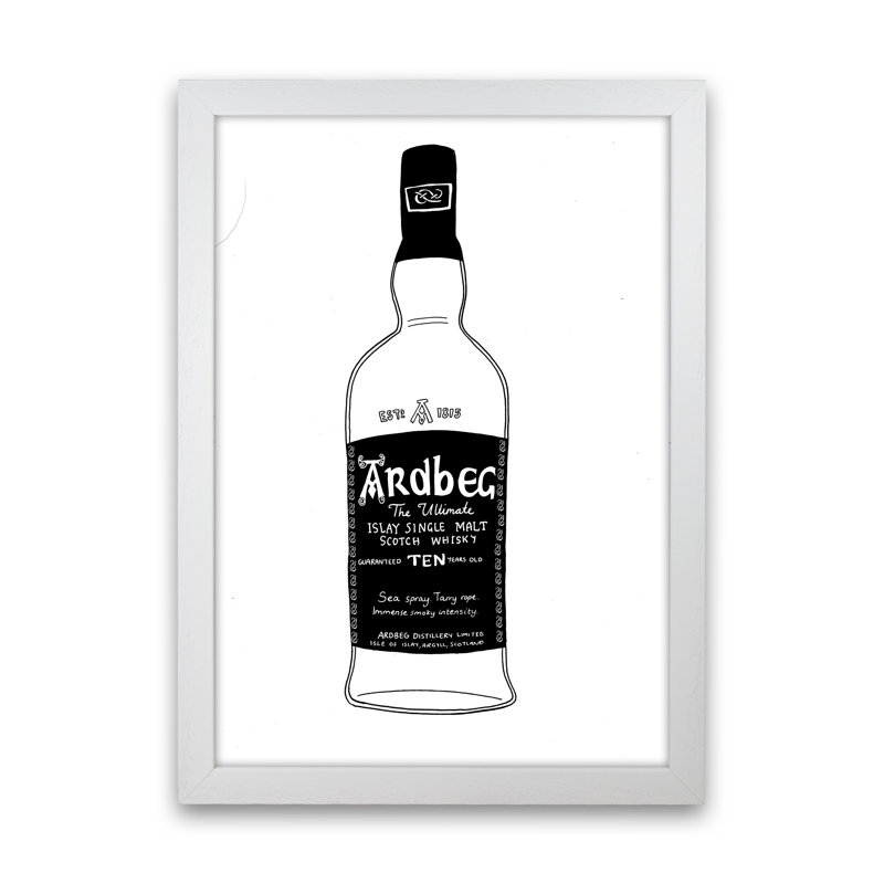 Ardbeg by Carissa Tanton - Print, White Framed, 88cm H x 64cm W x 3cm D