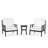 Louque Teak Outdoor Two-Person Patio Set With Cushions And Side Table-1772578278-1772578280