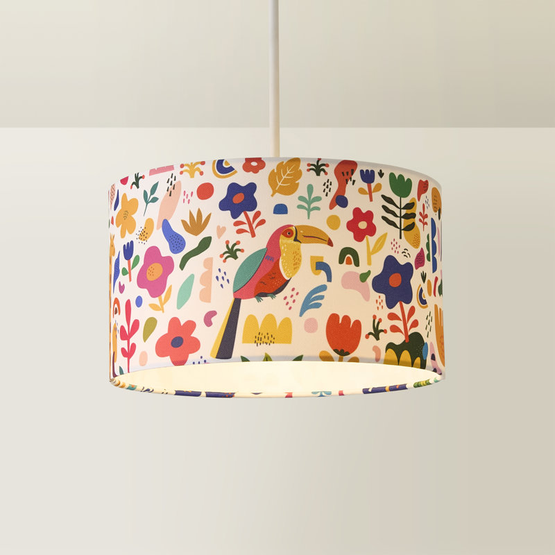 15cm H Linen Blend Drum Lamp Shade ( Clip On ) in Cream
