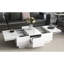 Coffee Table With 2 Large Hidden Storage Compartment, Extendable Cocktail Table With 2 Drawers, High-Gloss Centre Table With Sliding Top For Living Room