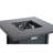 Grey 30" Fire Pit With Smoked Glass Protector - Heat Metal Top Rust- And
