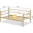 Twin Size Metal Daybed Frame with Heavy Duty Metal Slats, Modern Day Bed