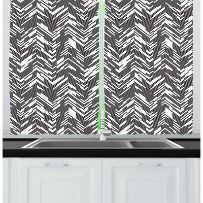 Chevron Tailored Kitchen Curtain