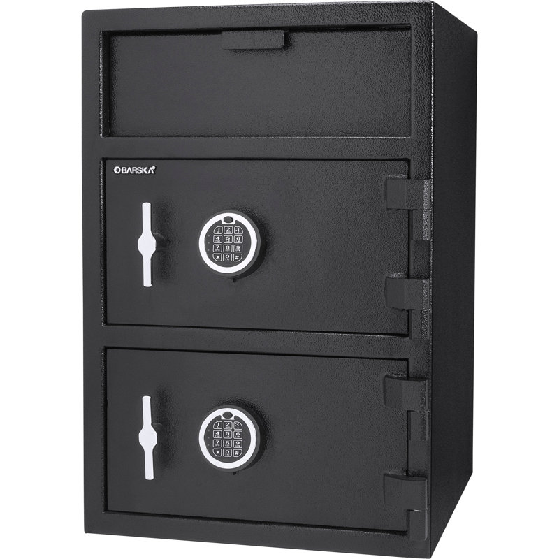 1.62 Cubic Ft Digital Keypad Two-Lock Depository Safe For Secure Deposits