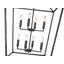 8 Light Matte Black Lantern Geometric Chandelier