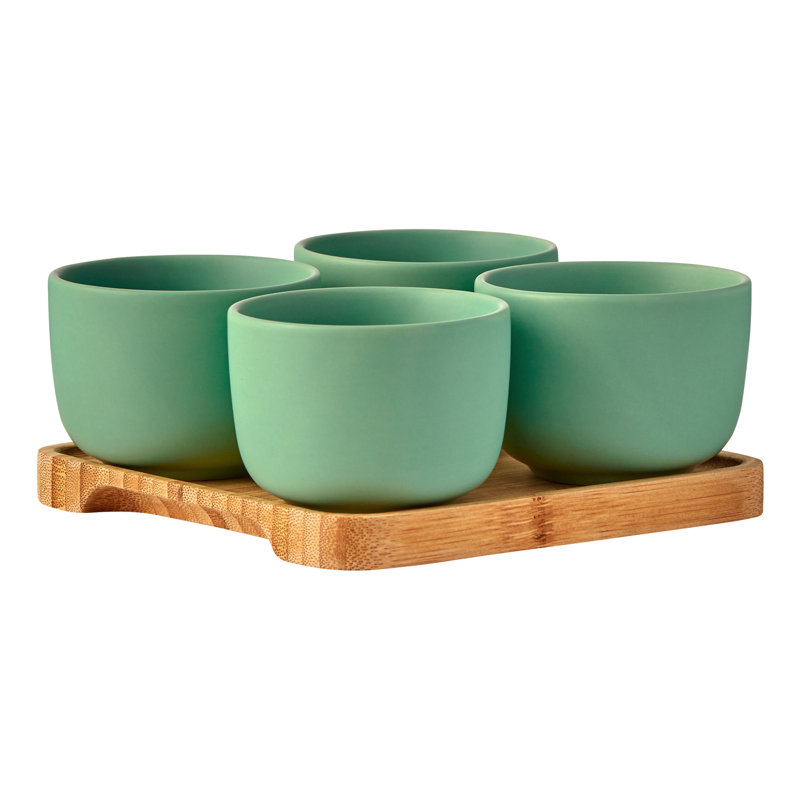 Share Round Bowls, Green