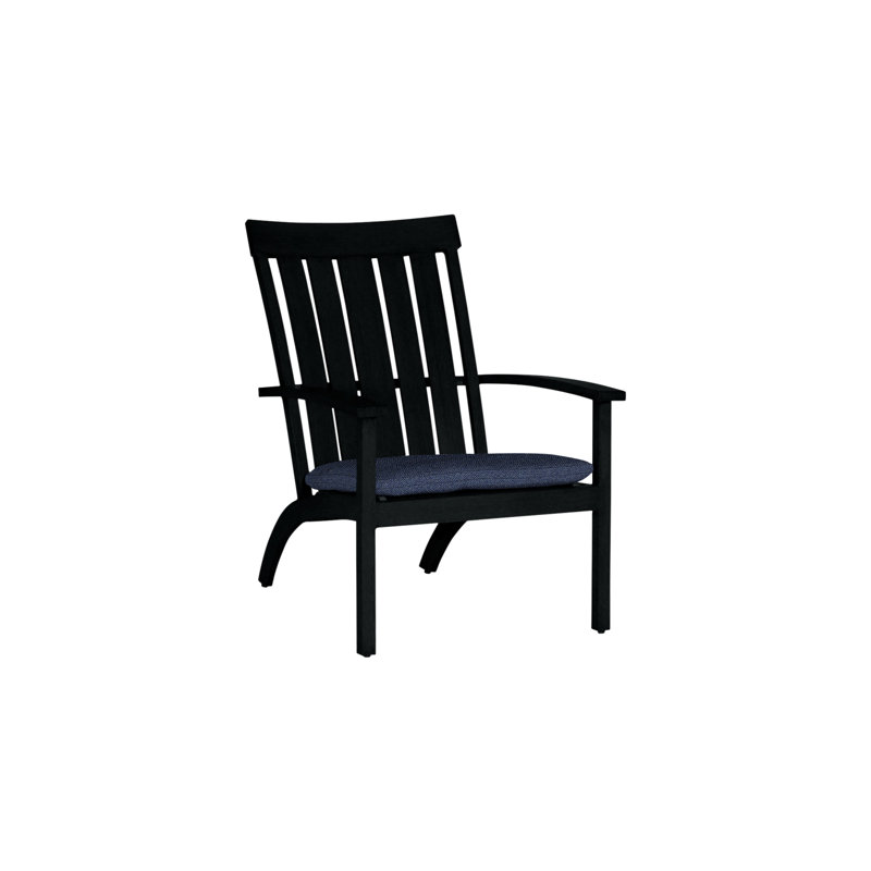 Club Aluminum Adirondack Chair, Welt, Intermix Indigo, Oak
