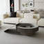 Table basse ronde avec rangement, table d'appoint pour salon, chambre à coucher, appartement ou bureau