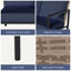 Ensemble de conversation d'extérieur en métal et osier pour 5 personnes avec coussin-6030722