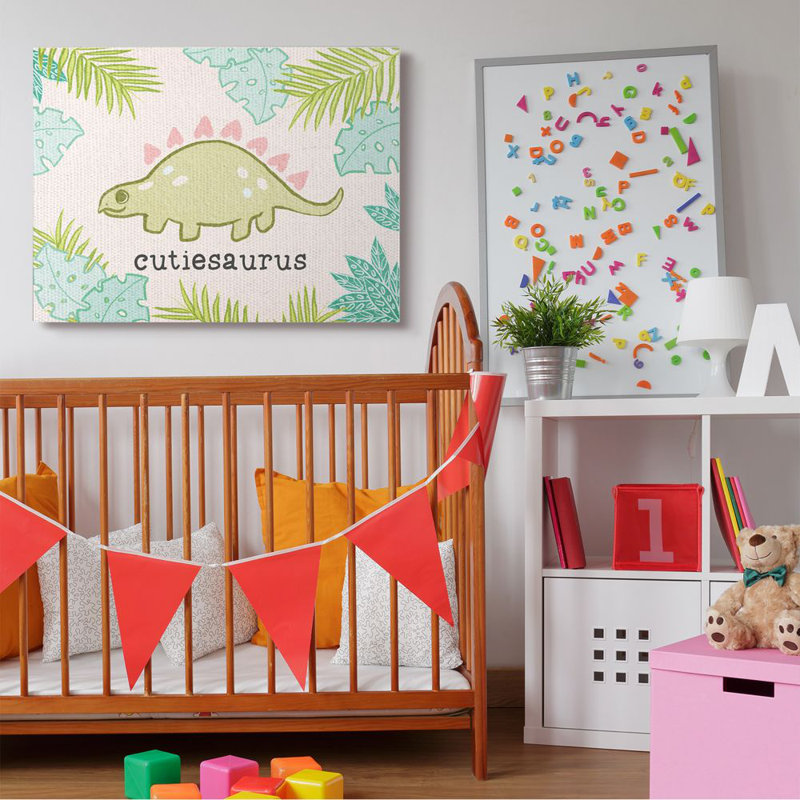 Baltes Cutiesaurus Dinosaur Kids Design, H 24 po x l 30 po x P 1,5 po, Toile tendue